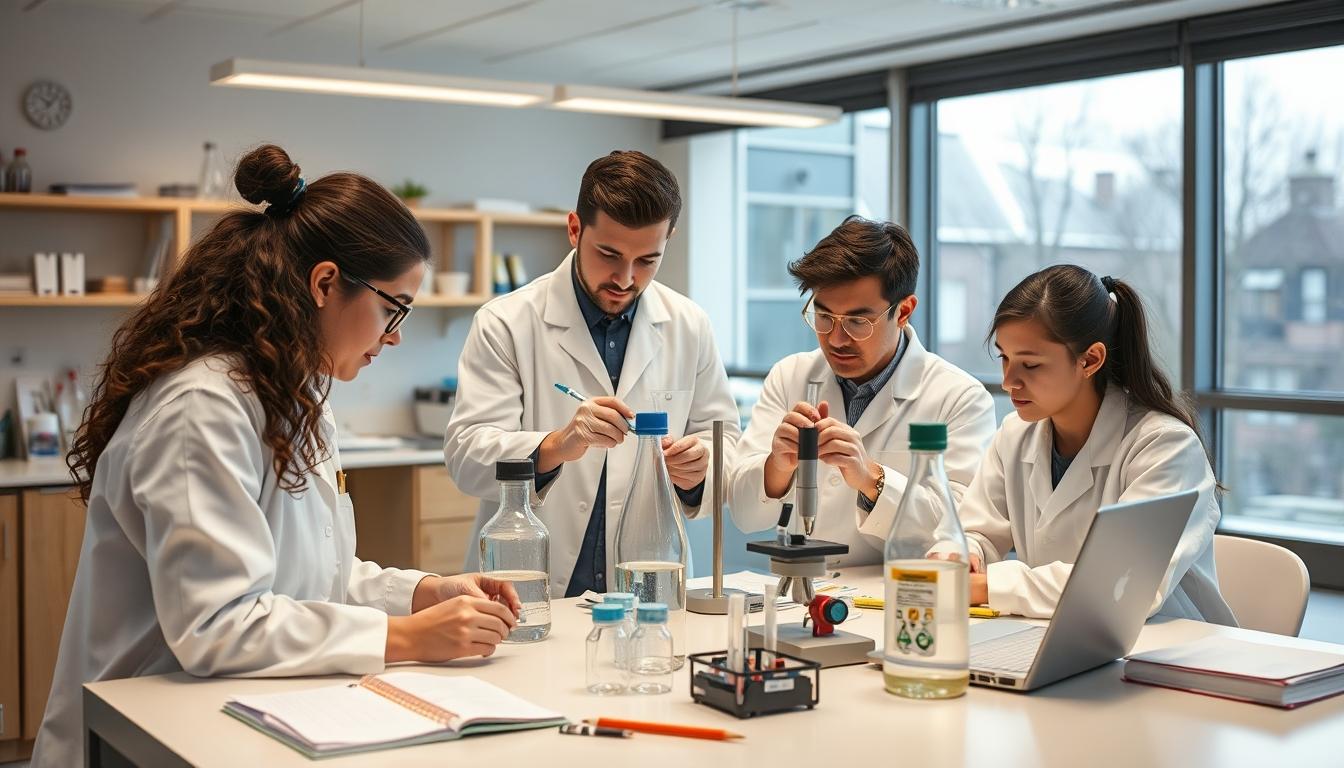 Student developing practical and academic skills