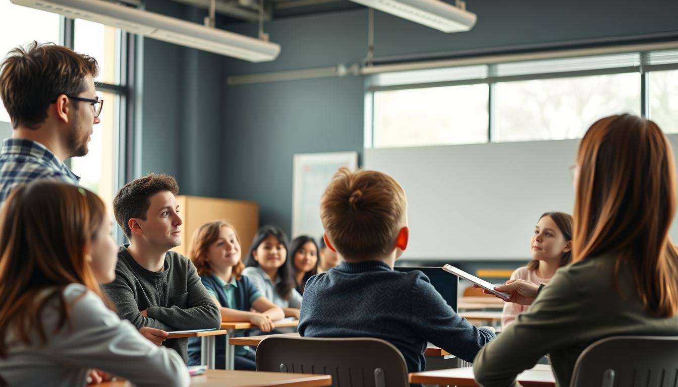 Students working in research laboratory
